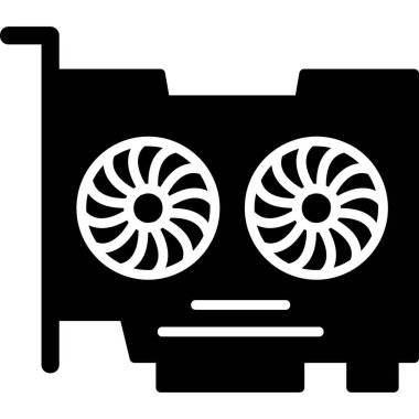 Gpu modern simgesinin vektör illüstrasyonu
