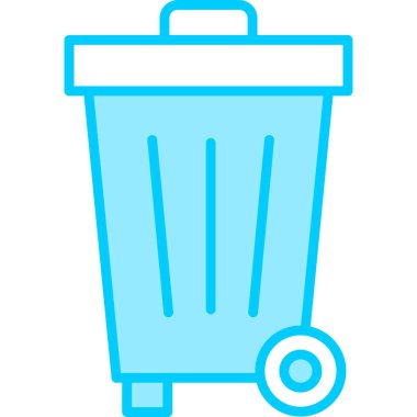 Çöp kutusu. Basit illüstrasyon