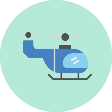 Helikopter. Web simgesi basit illüstrasyon