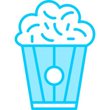 Popcorn modern simgesi, vektör illüstrasyonu