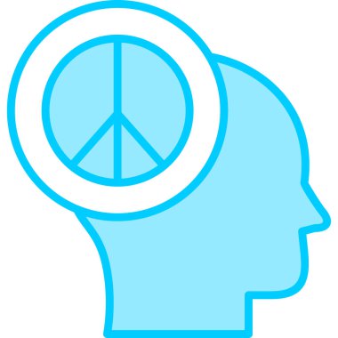Zihin Barışı modern simge, vektör illüstrasyonu