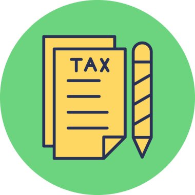 Vergi simgesi vektör illüstrasyonu