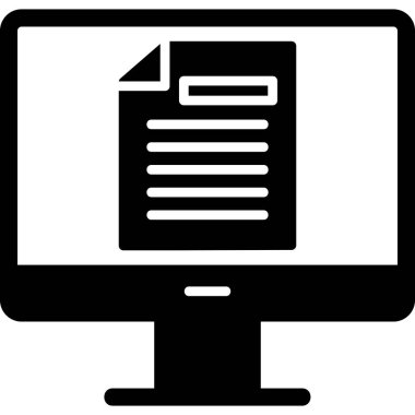 Çevrimiçi test modern simgesi, vektör illüstrasyonu