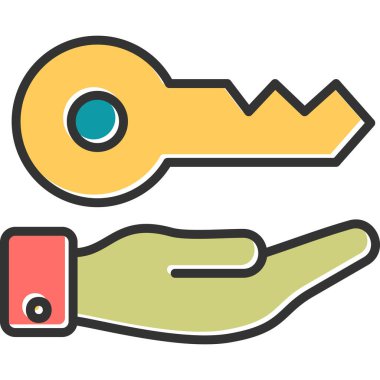 Anahtar. Web simgesi basit illüstrasyon