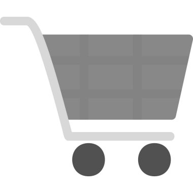 Alışveriş arabası modern simge, vektör illüstrasyonu