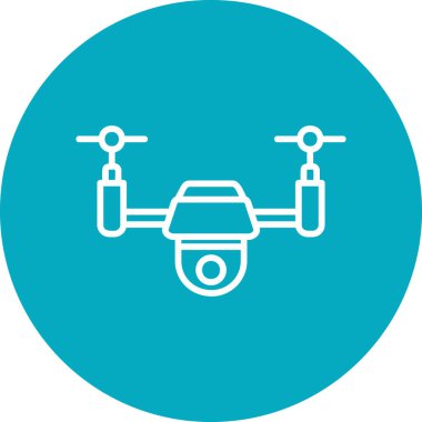 Drone simgesi, vektör illüstrasyonu basit tasarım