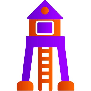 Askeri kule modern ikon vektör illüstrasyonu