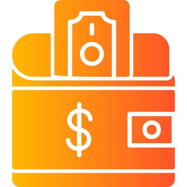 Cüzdan. Web simgesi basit illüstrasyon