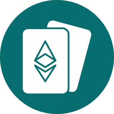 Ethereum Kartları, kişisel ve ticari kullanım için illüstrasyon simgesi