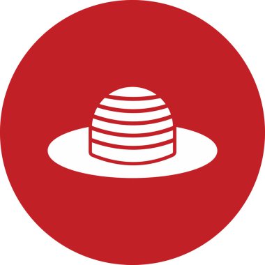 Güneş Şapkası. Web simgesi basit illüstrasyon