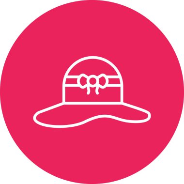 güneş şapkası. Web simgesi vektör illüstrasyonu