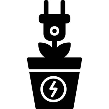 Bitki. Web simgesi basit illüstrasyon