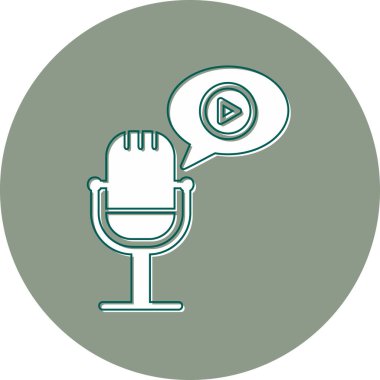 medya podcast 'i. Web simgesi basit tasarım