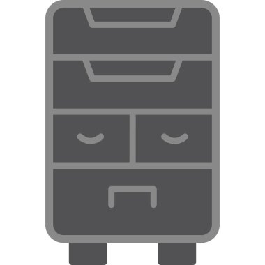 Çekmeceler. Web simgesi basit illüstrasyon 