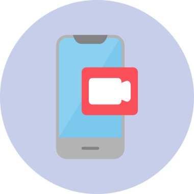 Video çağrısı modern simge, vektör illüstrasyonu