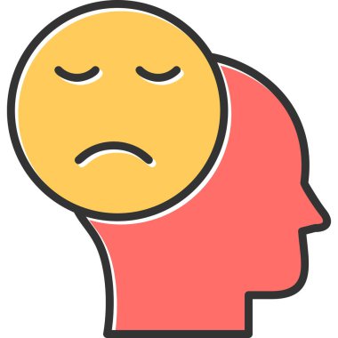 Üzüntü modern simge, vektör illüstrasyonu