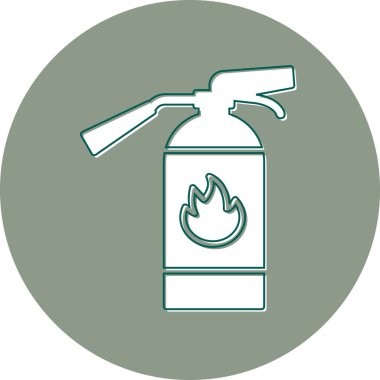 Yangın söndürme simgesi, vektör illüstrasyonu