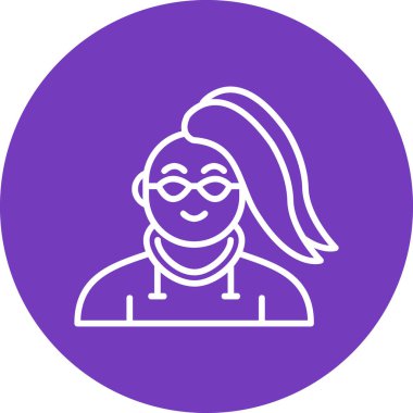 kadın web simgesi vektör illüstrasyonu