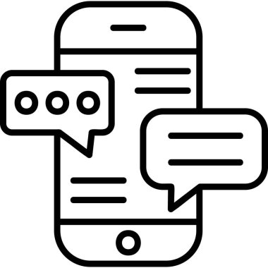 Konuş. Web simgesi basit illüstrasyon