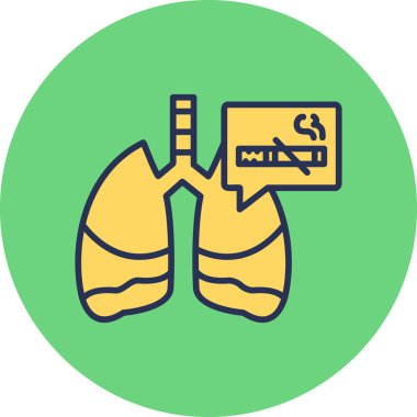 Akciğerler simge vektör çizim tasarım