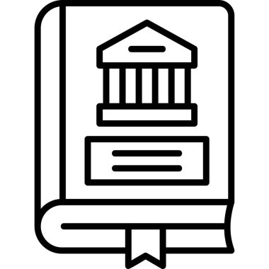 Kültür eğitimi kitabı basit simge, vektör illüstrasyonu