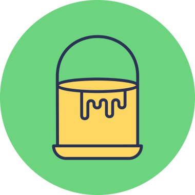 boya kovası simge vektör çizim