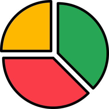 Pasta grafiği simgesi. düz tasarım biçimi. 