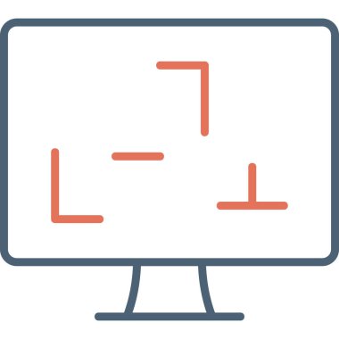 Bilgisayar. Web simgesi basit illüstrasyon 