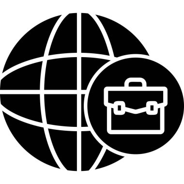 küresel iş ve seyahat simgesi