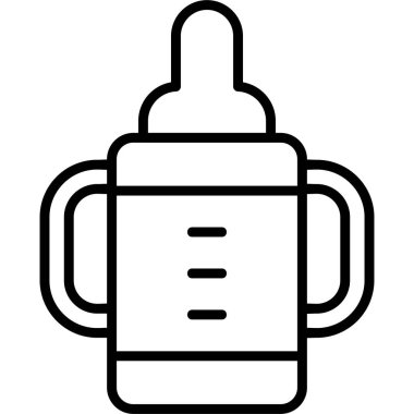 bebek besleme şişesi, grafik illüstrasyon  