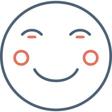 Yüz ifadeleri, vektör illüstrasyonu. Kızarma 