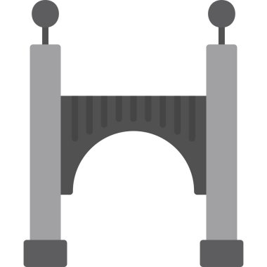 Köprü modern simgesi, vektör illüstrasyonu