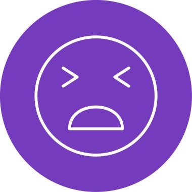 Emoji yüzü, acı, acı illüstrasyon. 
