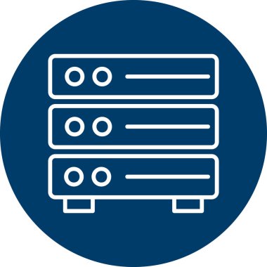 Sunucu. Web simgesi basit illüstrasyon