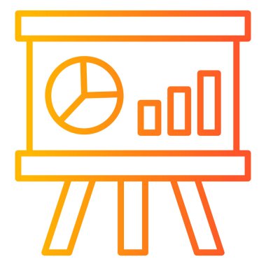 Beyaz tahta modern simge, vektör illüstrasyonu