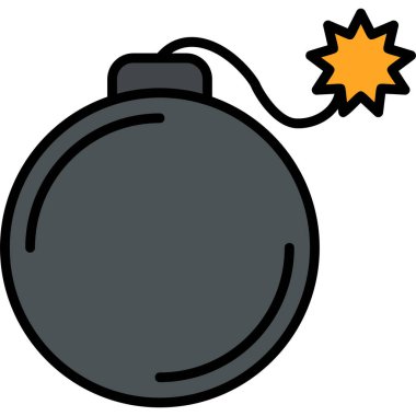 Bomba simgesinin vektör illüstrasyonu