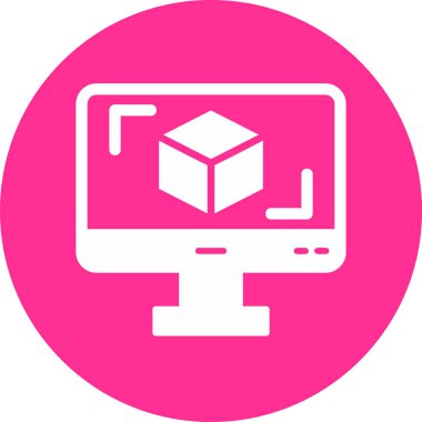 3d düz vektör simgesi