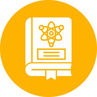 Fizik kitabı modern simge, vektör illüstrasyonu