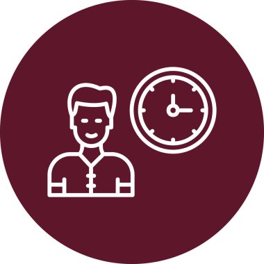 Çalışma Saati, zaman yönetimi vektör illüstrasyonu