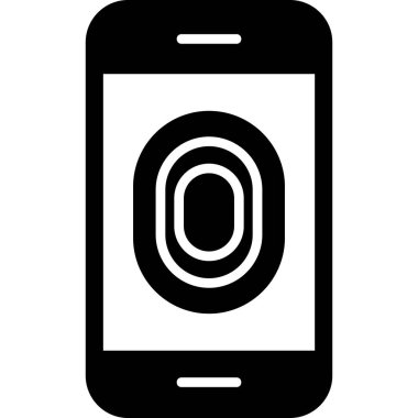 Parmak izi simgesinin vektör illüstrasyonu