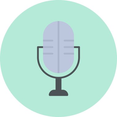 mikrofon simgesi vektör illüstrasyonu