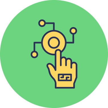 Parmak izi simgesi, vektör illüstrasyonu