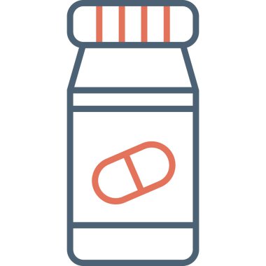 Pills bottle modern vector icon illustration