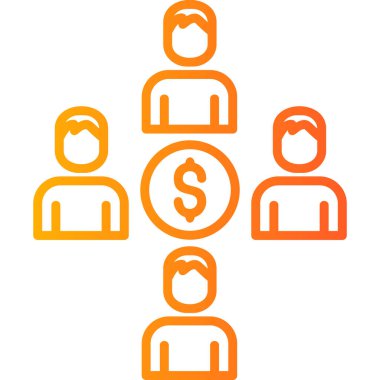 Kitle fonlaması web simgesi basit illüstrasyon