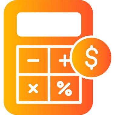 Web hesap makinesi simgesi. vektör illüstrasyonu