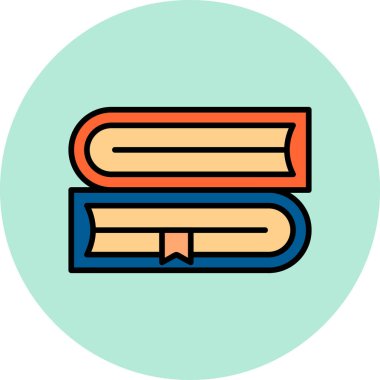 Kitap simgesi, modern tasarım illüstrasyonu