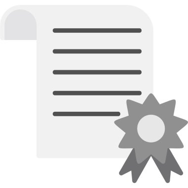 Sertifika. Diplomanın basit illüstrasyonu 