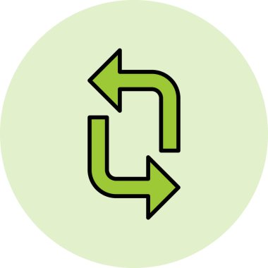 Modern simge, vektör illüstrasyonunu döndür