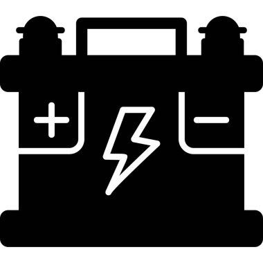 Araba aküsü. vektör çizim