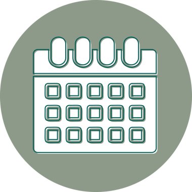 Takvim simgesi, vektör illüstrasyonu basit tasarım